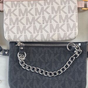 Michael Kors Cream and Black Belt Bags